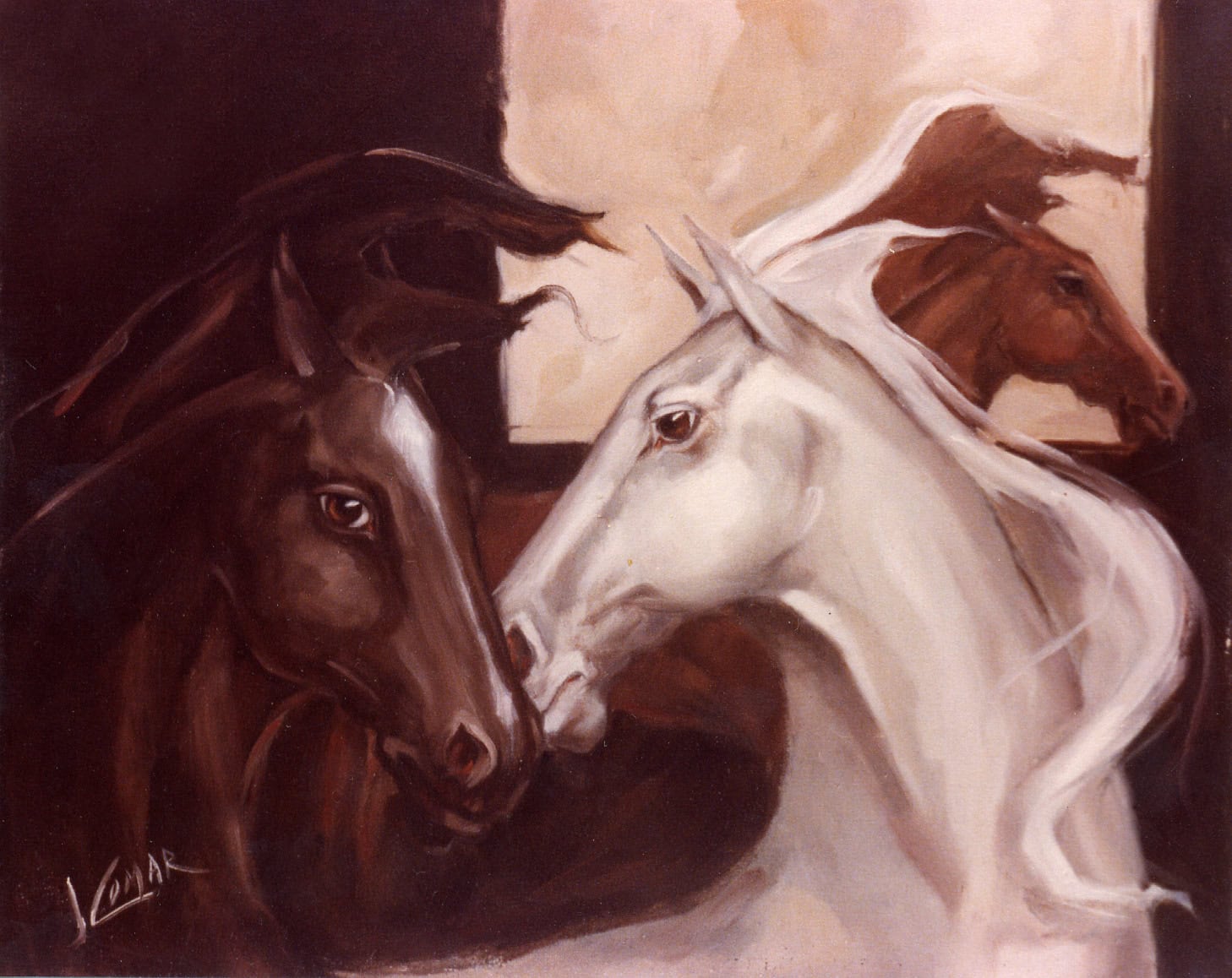 Cavalli in amore (50x40 cm)
